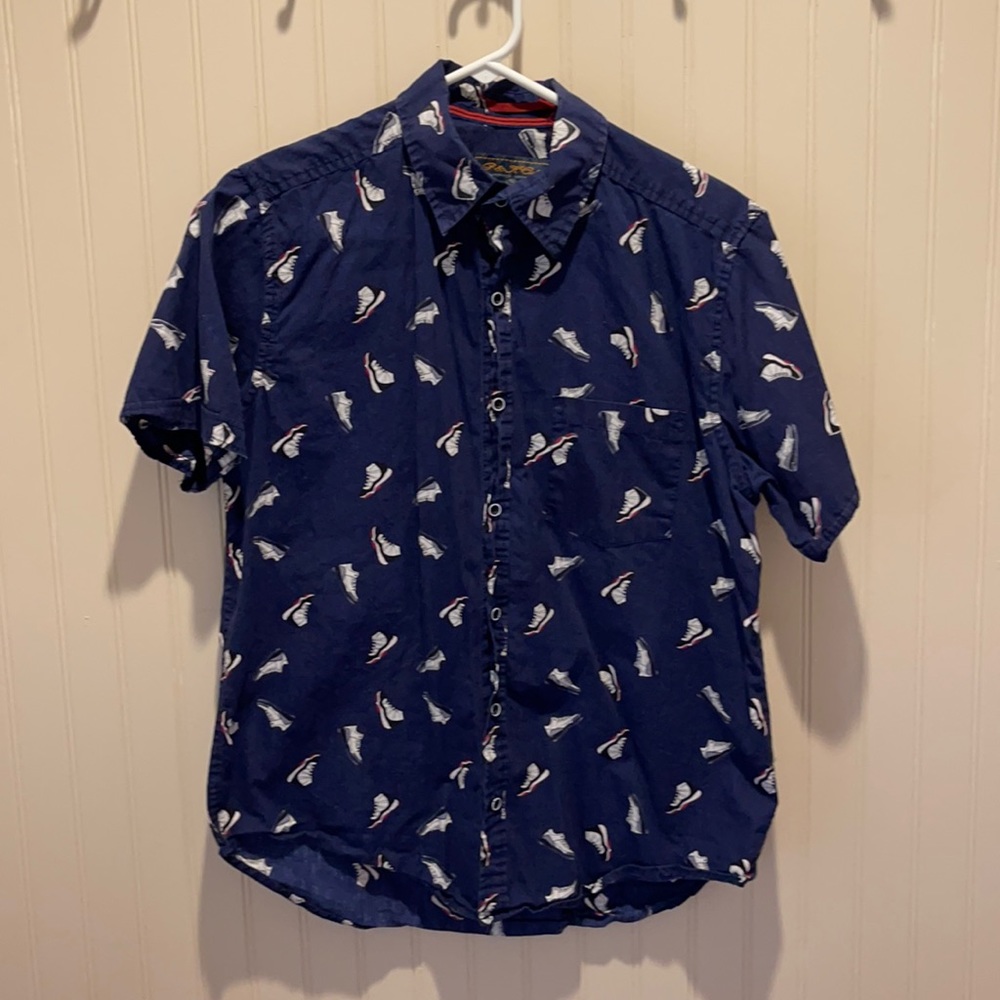 P&K Cuffs Men’s “Jordans” short sleeve button down Large